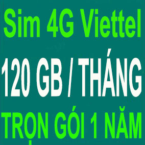 Sim 4G Viettel 120GB/tháng Trọn Gói 1 Năm Kết Nối Internet Mọi Lúc Mọi Nơi