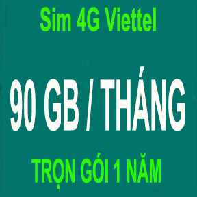 Sim 4G Viettel 90 GB/tháng Dung Lượng Tốc Độ Cao, Trọn Gói 1 Năm